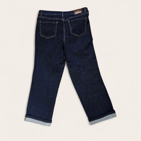 Tristan Dark Blue Cropped Jeans - Picture 2 of 4